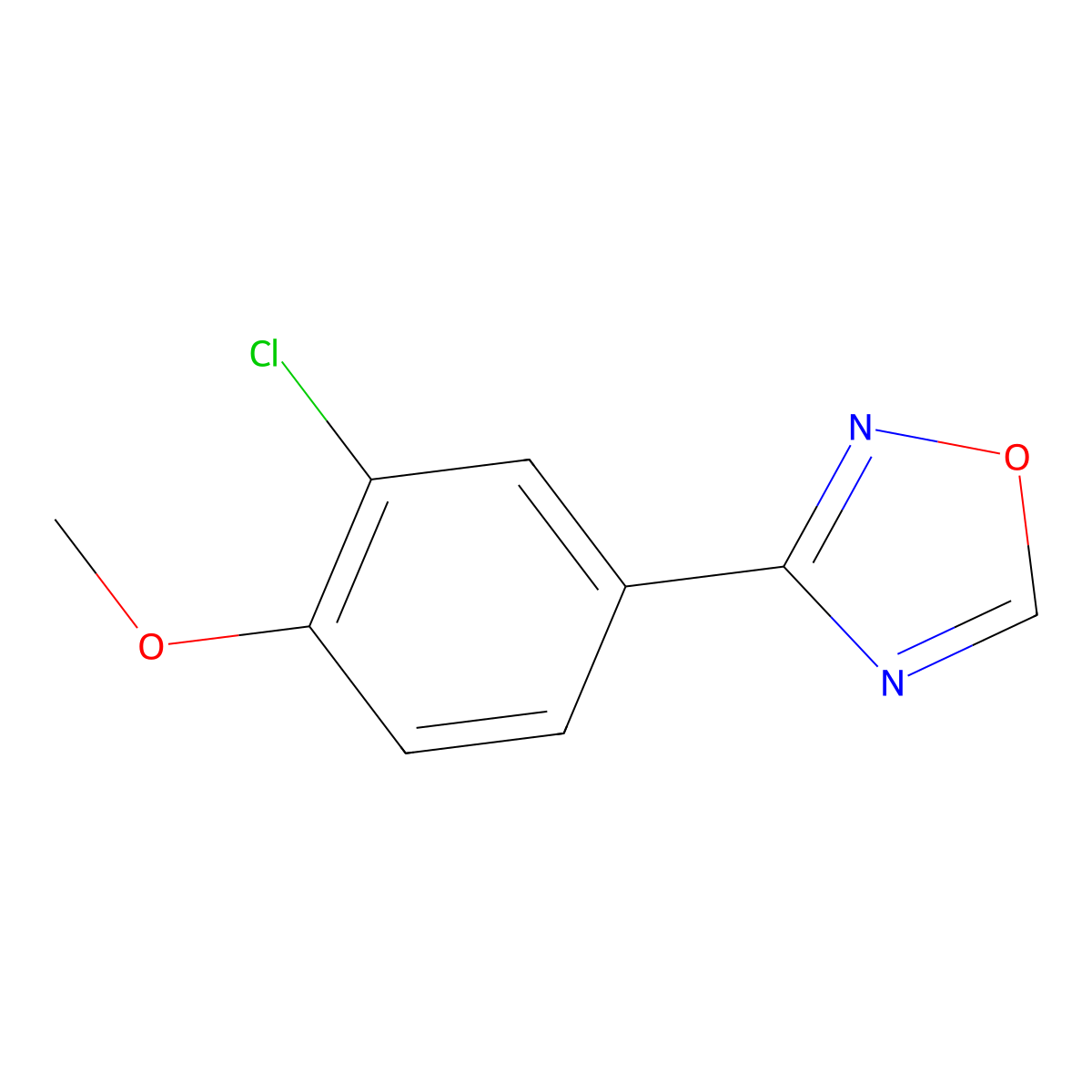 3-(3-Chloro-4-methoxyphenyl)-1,2,4-oxadiazole molecular structure, CAS 1779132-92-1