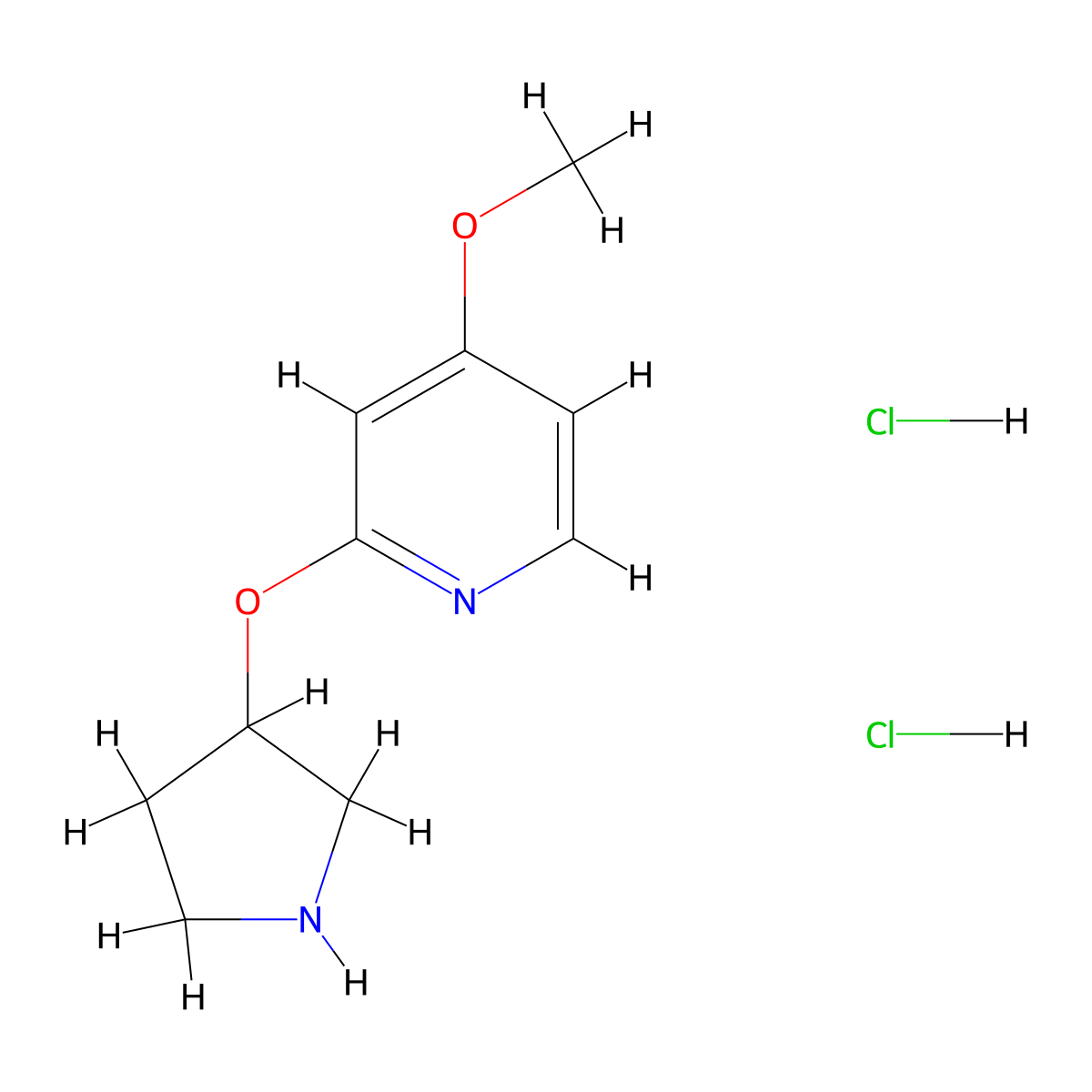 4-Methoxy-2-(pyrrolidin-3-yloxy)pyridinedihydrochloride molecular structure, CAS 1779132-94-3