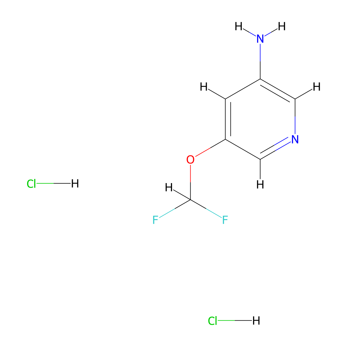 5-(Difluoromethoxy)pyridin-3-amine dihydrochloride molecular structure, CAS 1779133-06-0