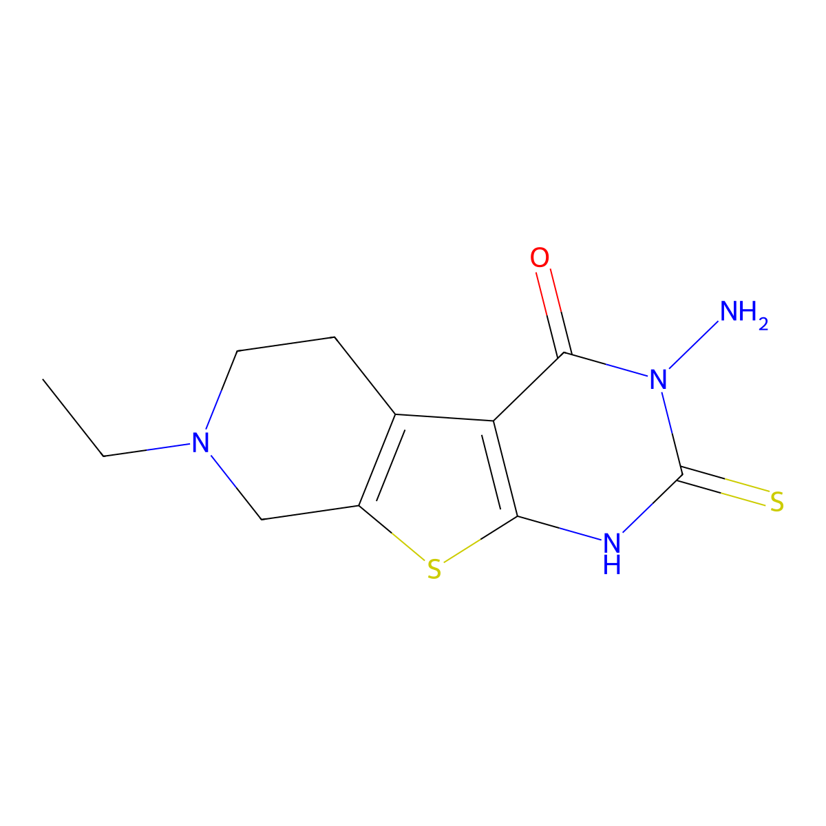 3-amino-7-ethyl-2-thioxo-2,3,5,6,7,8-hexahydropyrido[4',3':4,5]thieno[2,3-d]pyrimidin-4(1H)-one molecular structure, CAS 1779133-16-2