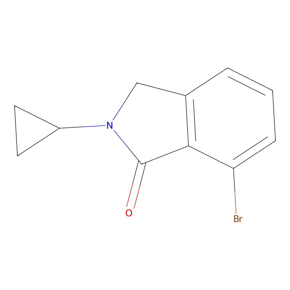 7-Bromo-2-cyclopropylisoindolin-1-one molecular structure, CAS 1779133-17-3