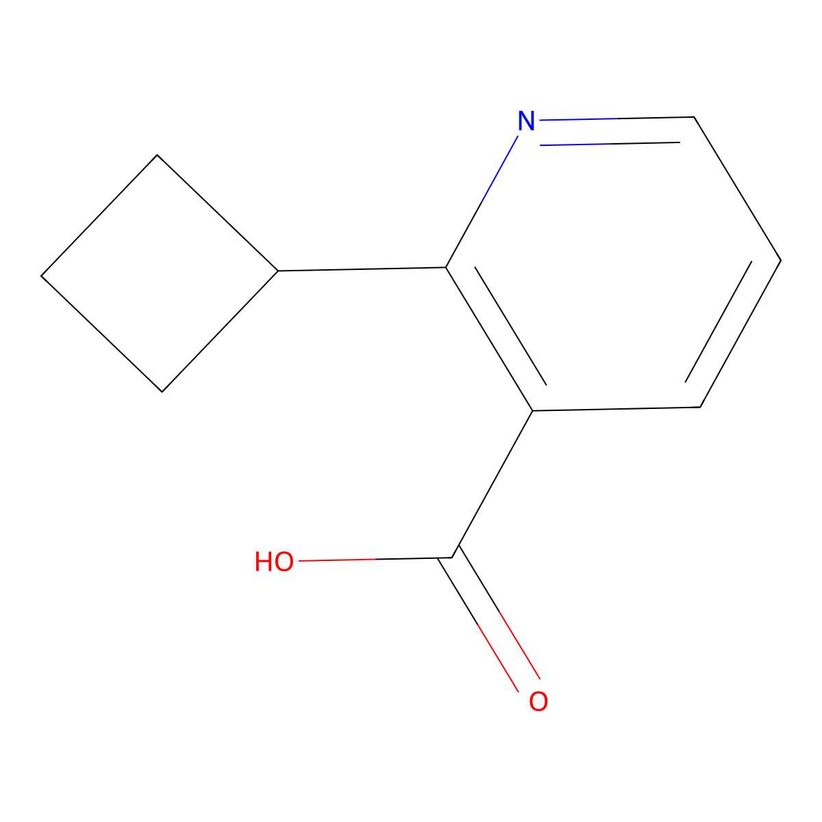2-Cyclobutylnicotinic acid molecular structure, CAS 1779133-20-8