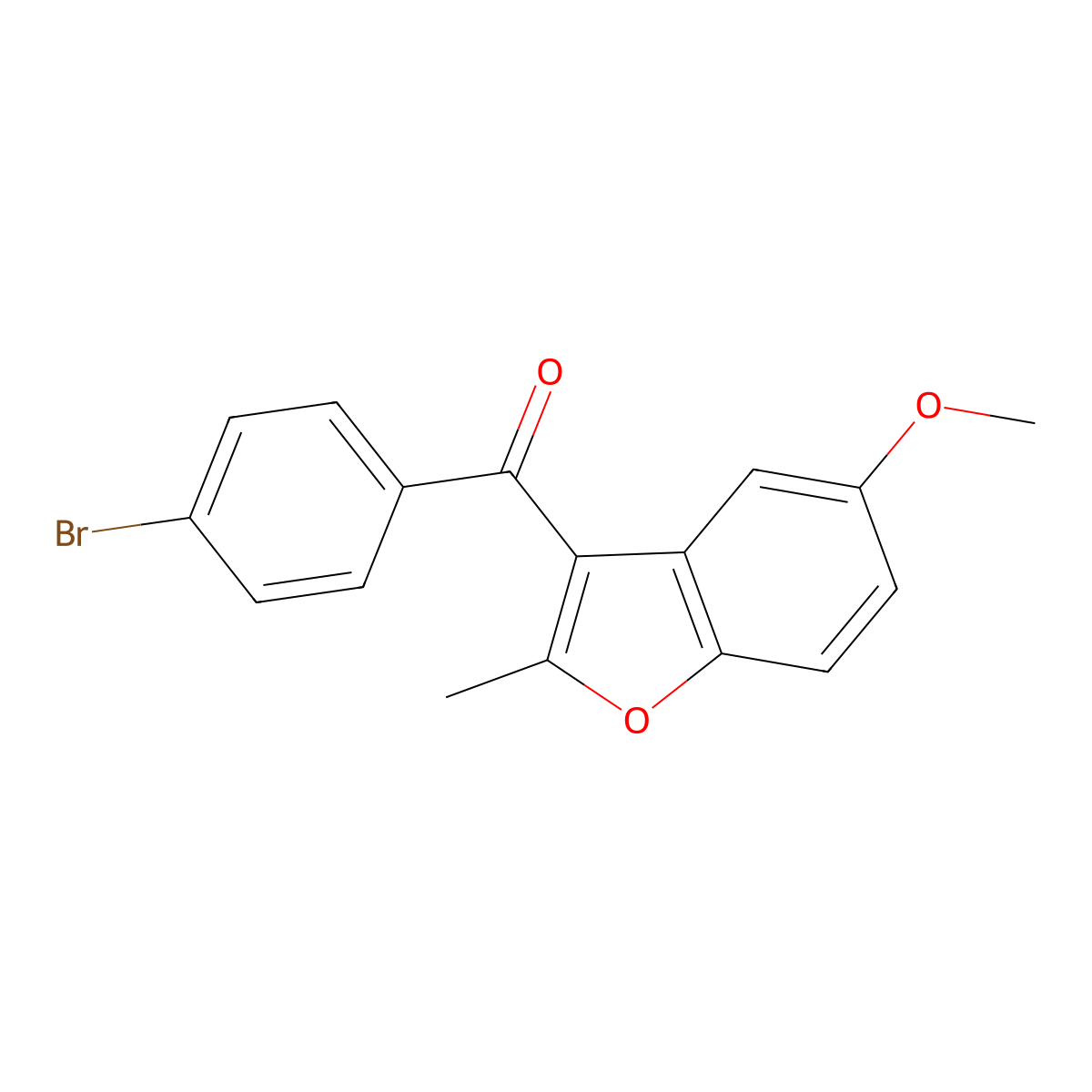 (4-Bromophenyl)-(5-methoxy-2-methyl-1-benzofuran-3-yl)methanone molecular structure, CAS 177915-49-0