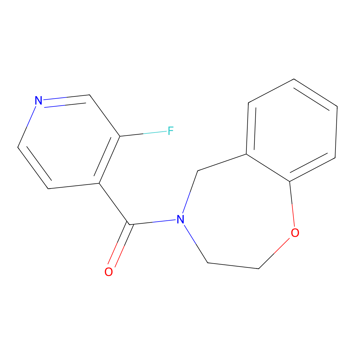 (2,3-dihydrobenzo[f][1,4]oxazepin-4(5H)-yl)(3-fluoropyridin-4-yl)methanone molecular structure, CAS 1779183-40-2
