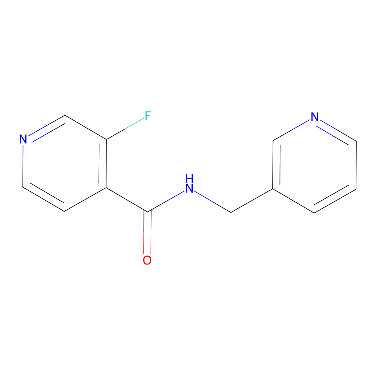 3-fluoro-N-(pyridin-3-ylmethyl)isonicotinamide molecular structure, CAS 1779236-57-5