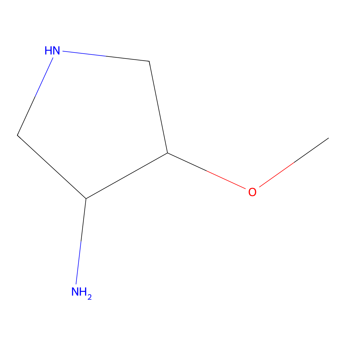 3-Pyrrolidinamine, 4-methoxy-, (3S,4S)- molecular structure, CAS 177931-70-3
