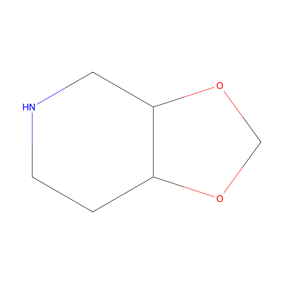 Hexahydro-[1,3]dioxolo[4,5-c]pyridine molecular structure, CAS 1779370-08-9