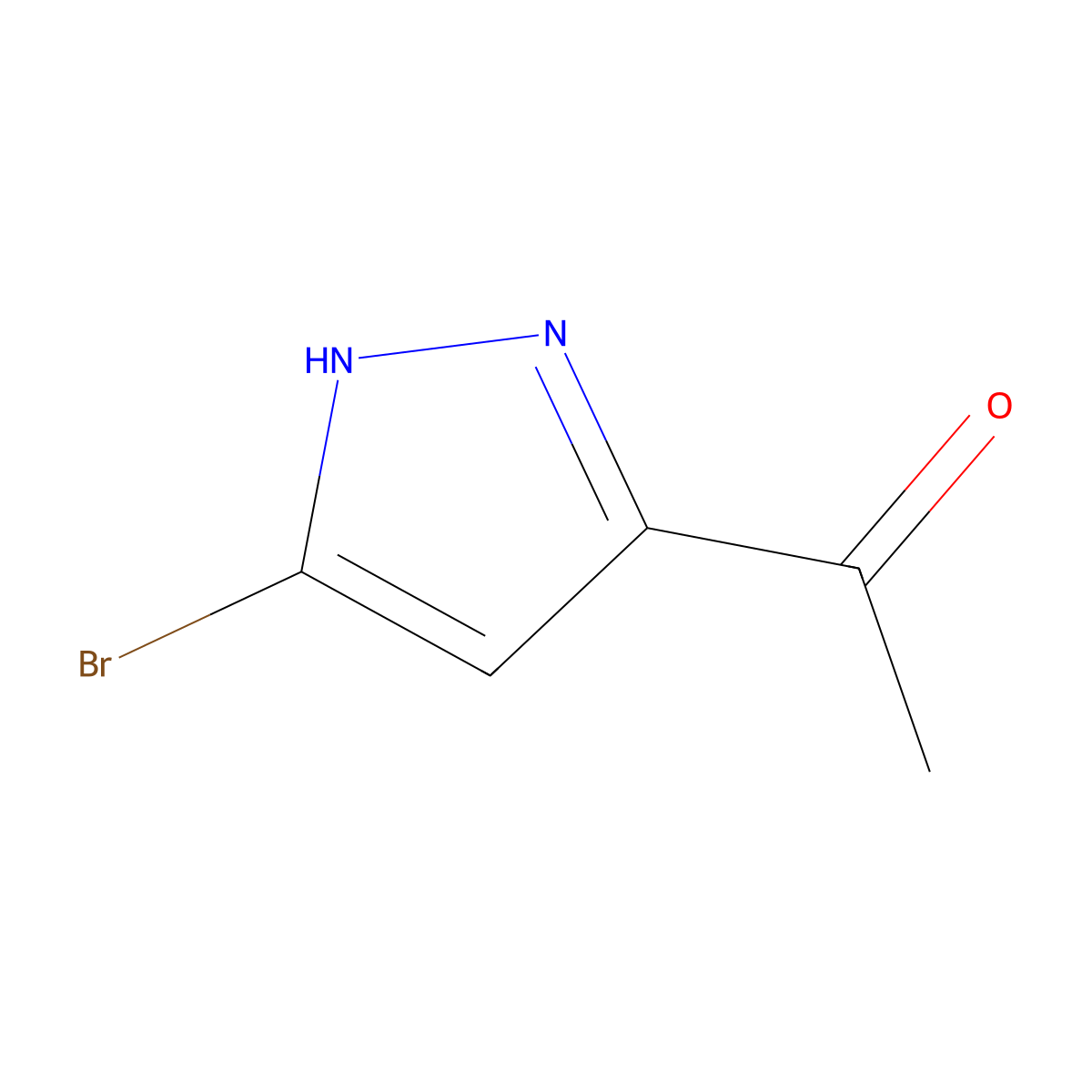 1-(5-bromo-1H-pyrazol-3-yl)ethan-1-one molecular structure, CAS 1779378-61-8