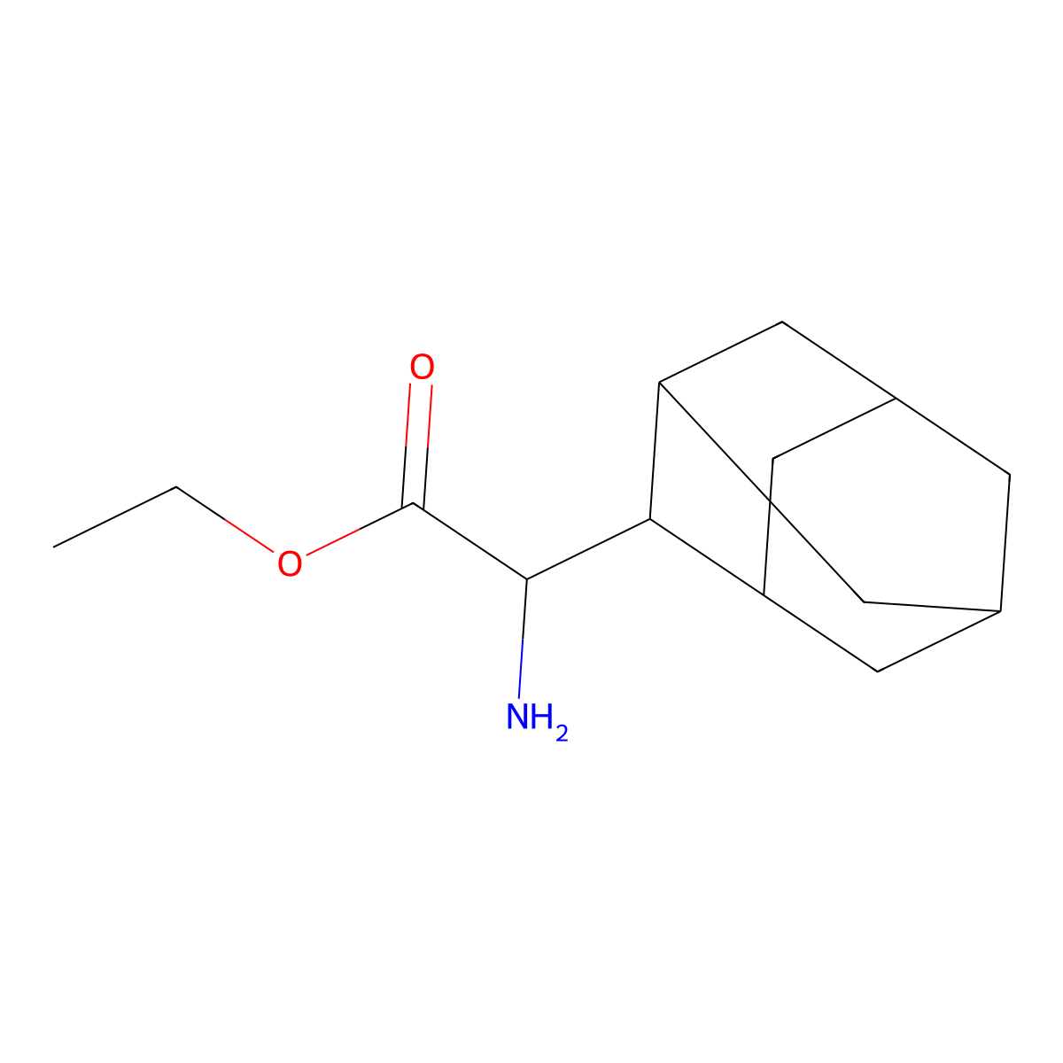 Ethyl 2-(adamantan-2-yl)-2-aminoacetate molecular structure, CAS 1779393-84-8