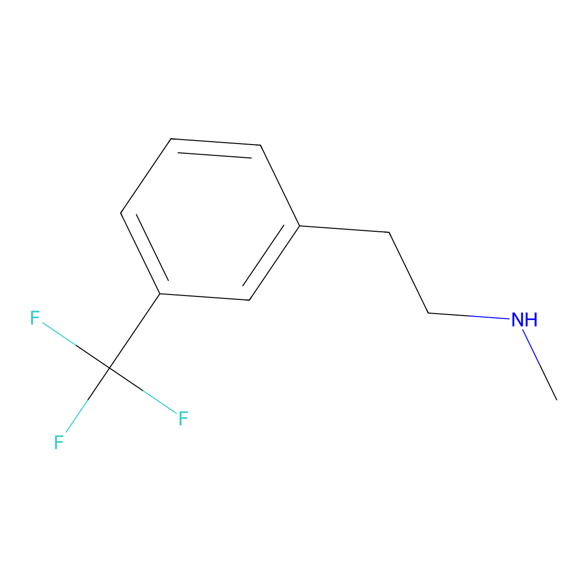 N-Methyl-3-(trifluoromethyl)-benzeneethanamine molecular structure, CAS 17794-47-7