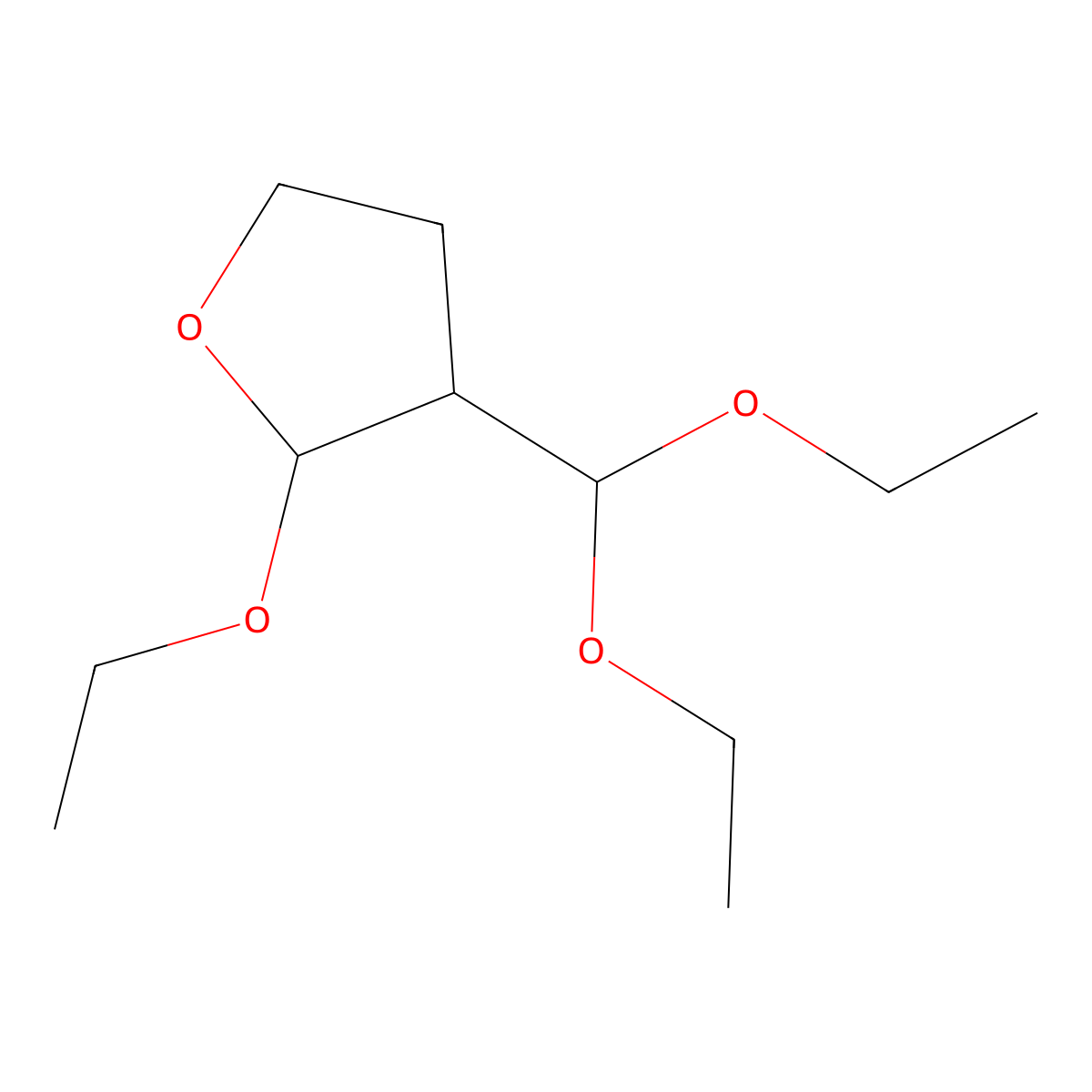 3-(Diethoxymethyl)-2-ethoxyoxolane molecular structure, CAS 177940-20-4
