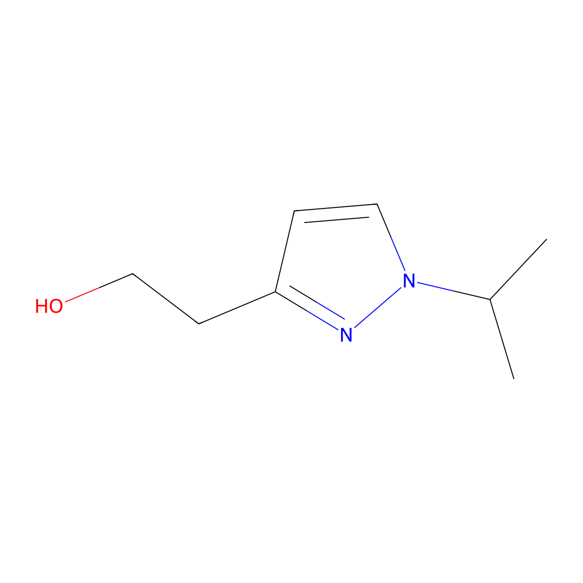 2-(1-Isopropyl-1H-pyrazol-3-yl)ethanol molecular structure, CAS 177940-21-5