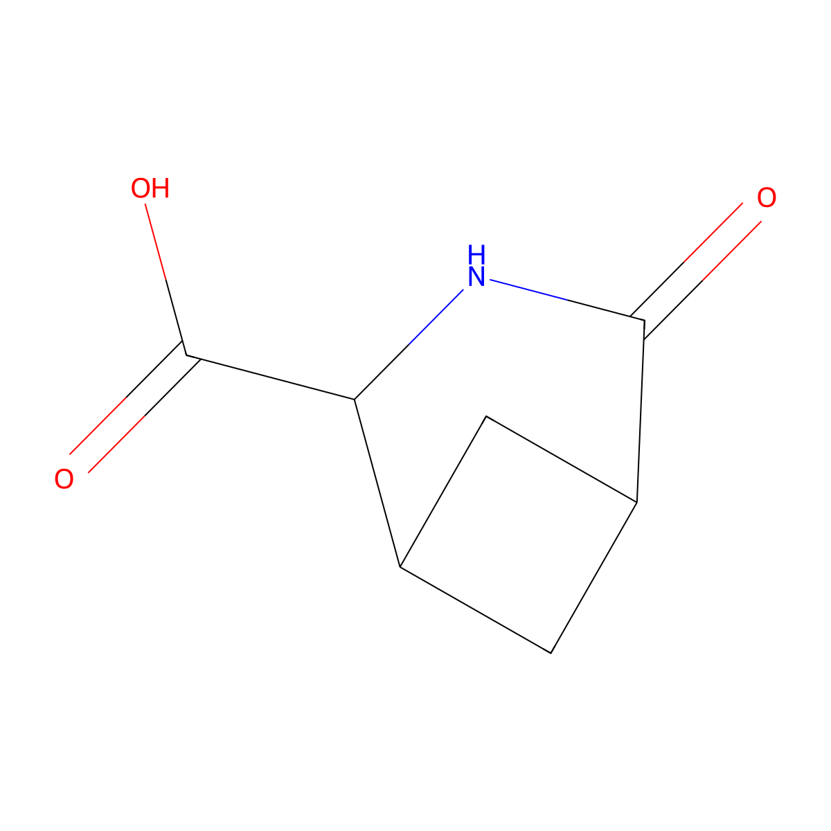 4-Oxo-3-azabicyclo[3.1.1]heptane-2-carboxylic acid molecular structure, CAS 1779414-01-5