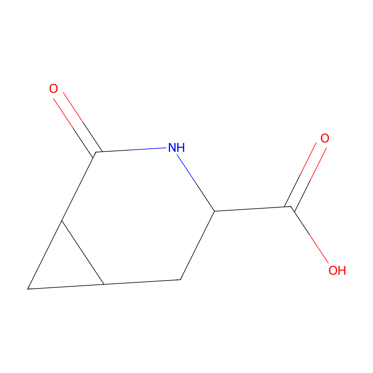 2-Oxo-3-azabicyclo[4.1.0]heptane-4-carboxylic acid molecular structure, CAS 1779415-33-6