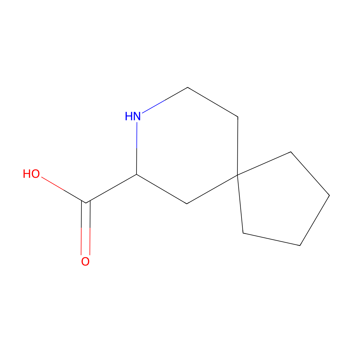 8-Azaspiro[4.5]decane-7-carboxylic acid molecular structure, CAS 1779416-86-2