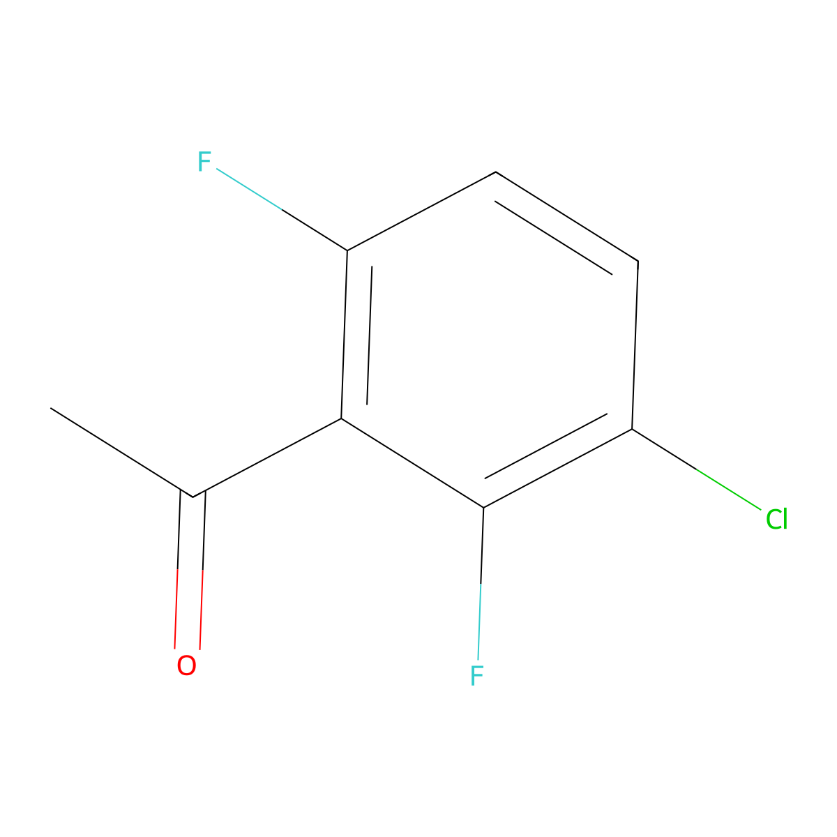 3'-Chloro-2',6'-difluoroacetophenone molecular structure, CAS 177942-50-6