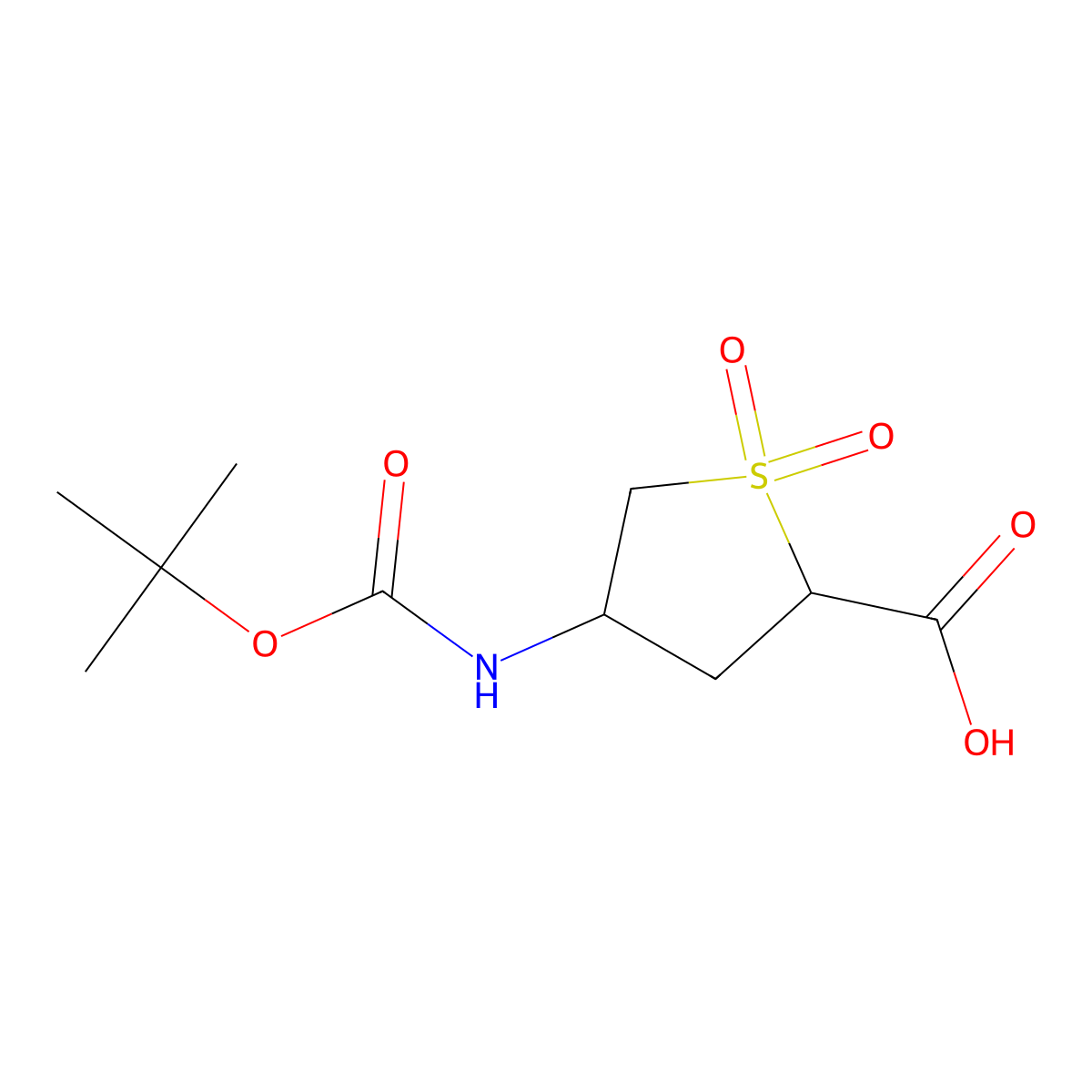 4-{[(Tert-butoxy)carbonyl]amino}-1,1-dioxo-1lambda6-thiolane-2-carboxylic acid molecular structure, CAS 1779420-56-2