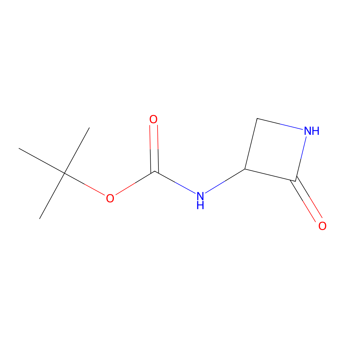 Tert-butyl (2-oxoazetidin-3-yl)carbamate molecular structure, CAS 1779427-28-9