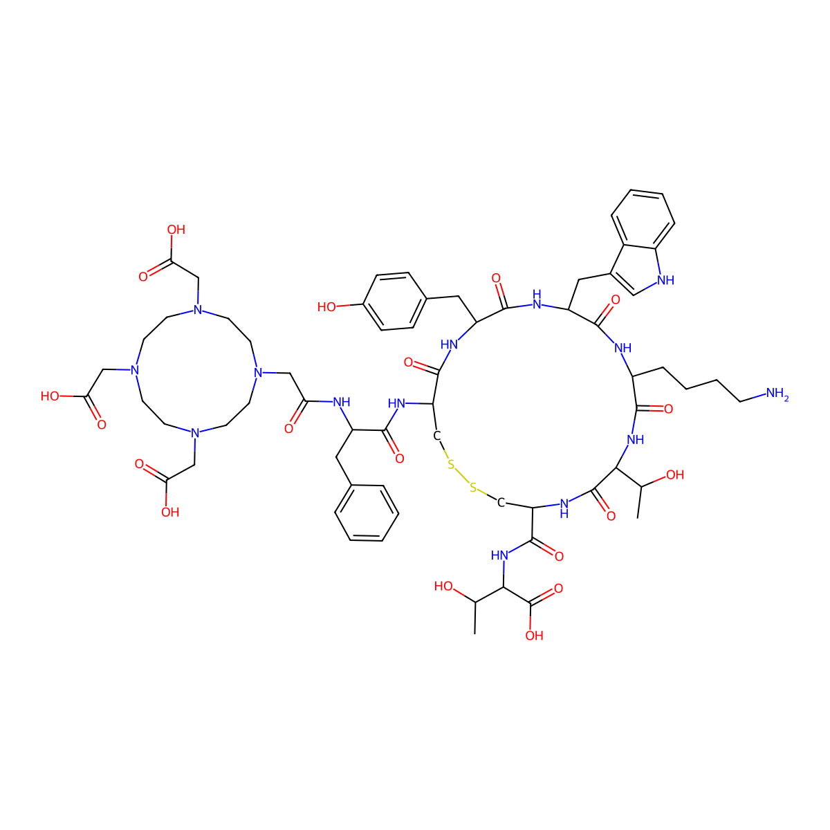 Dotatate molecular structure, CAS 177943-88-3