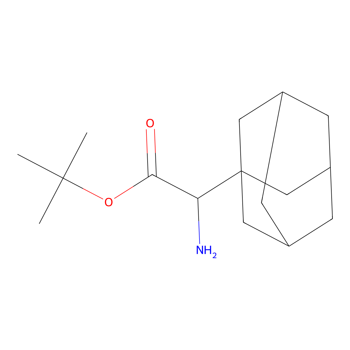 Tert-butyl 2-(adamantan-1-yl)-2-aminoacetate molecular structure, CAS 1779434-38-6