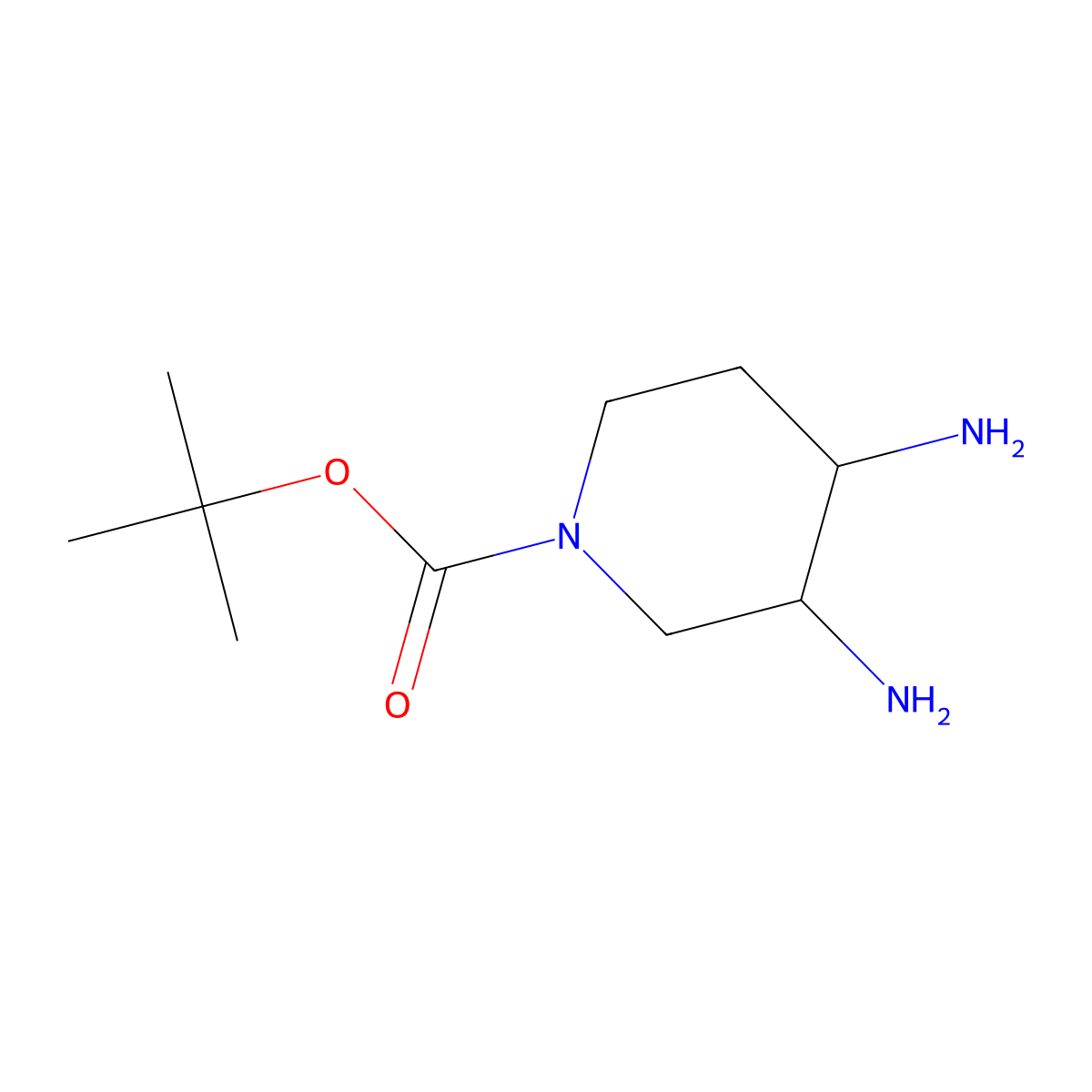 cis-1-Boc-3,4-diaminopiperidine molecular structure, CAS 1779435-19-6