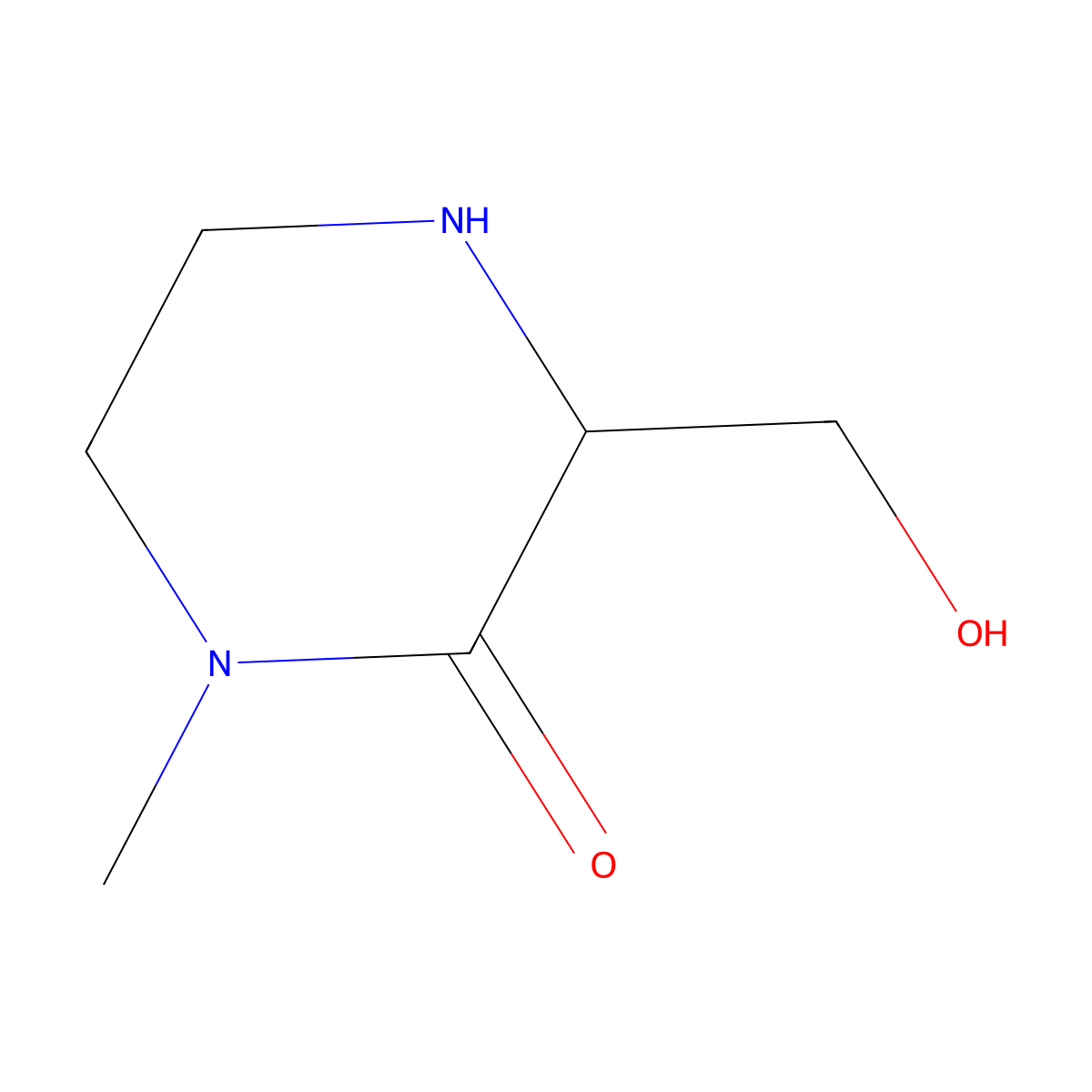 3-(Hydroxymethyl)-1-methylpiperazin-2-one molecular structure, CAS 1779439-00-7
