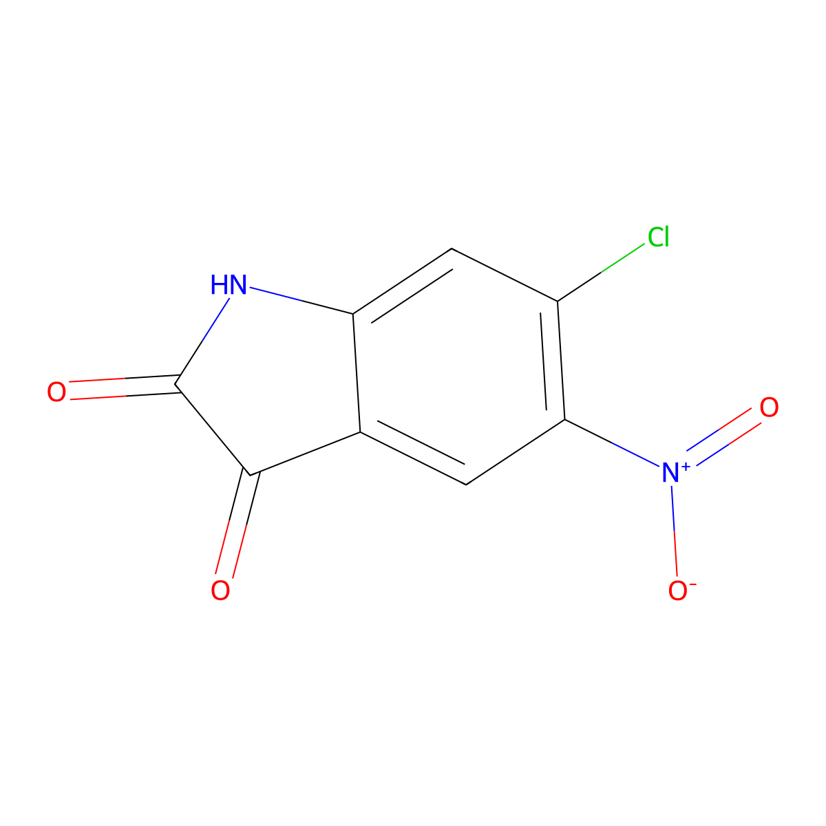 6-Chloro-5-nitroisatin molecular structure, CAS 177944-72-8