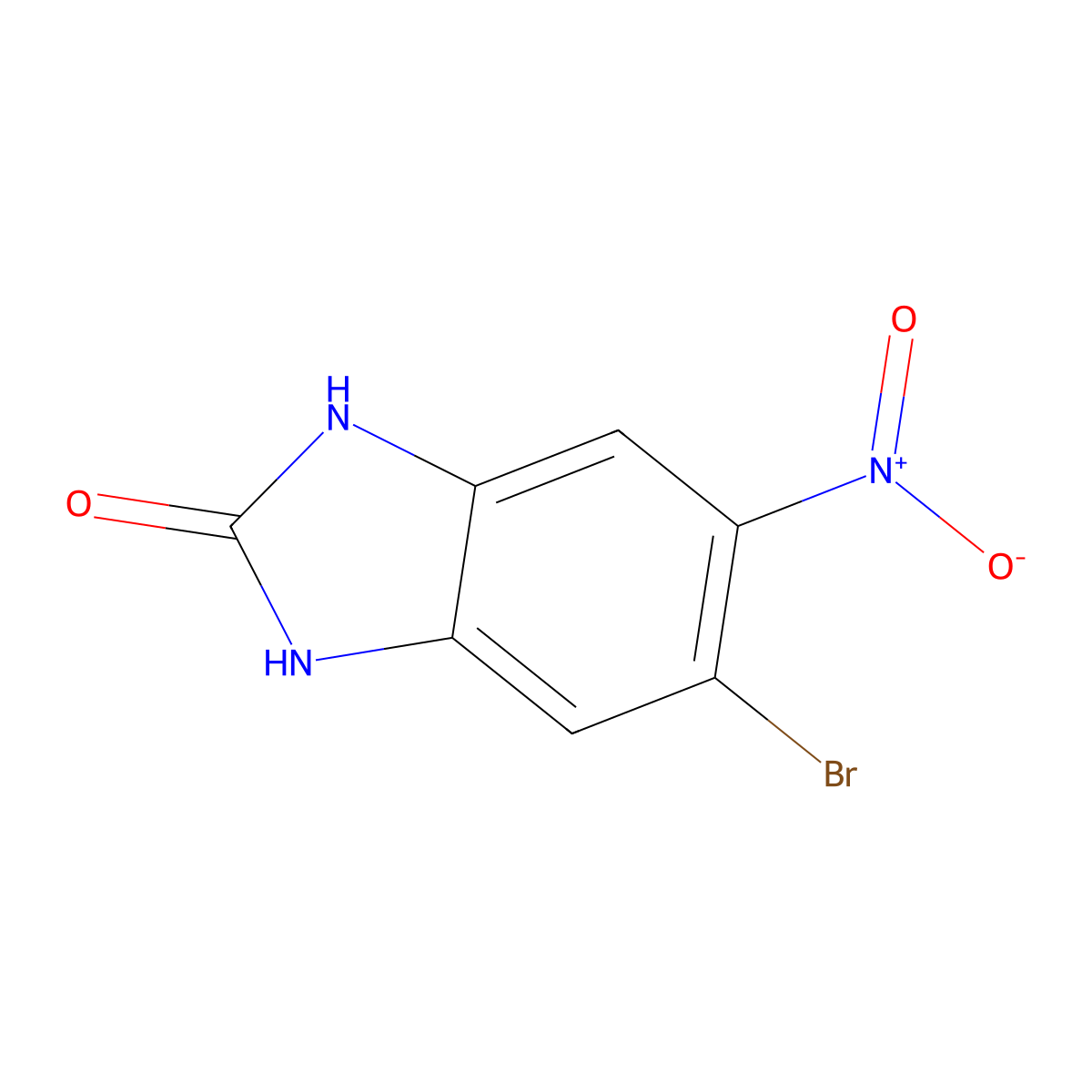 5-Bromo-6-nitro-1,3-dihydro-1,3-benzodiazol-2-one molecular structure, CAS 177944-76-2