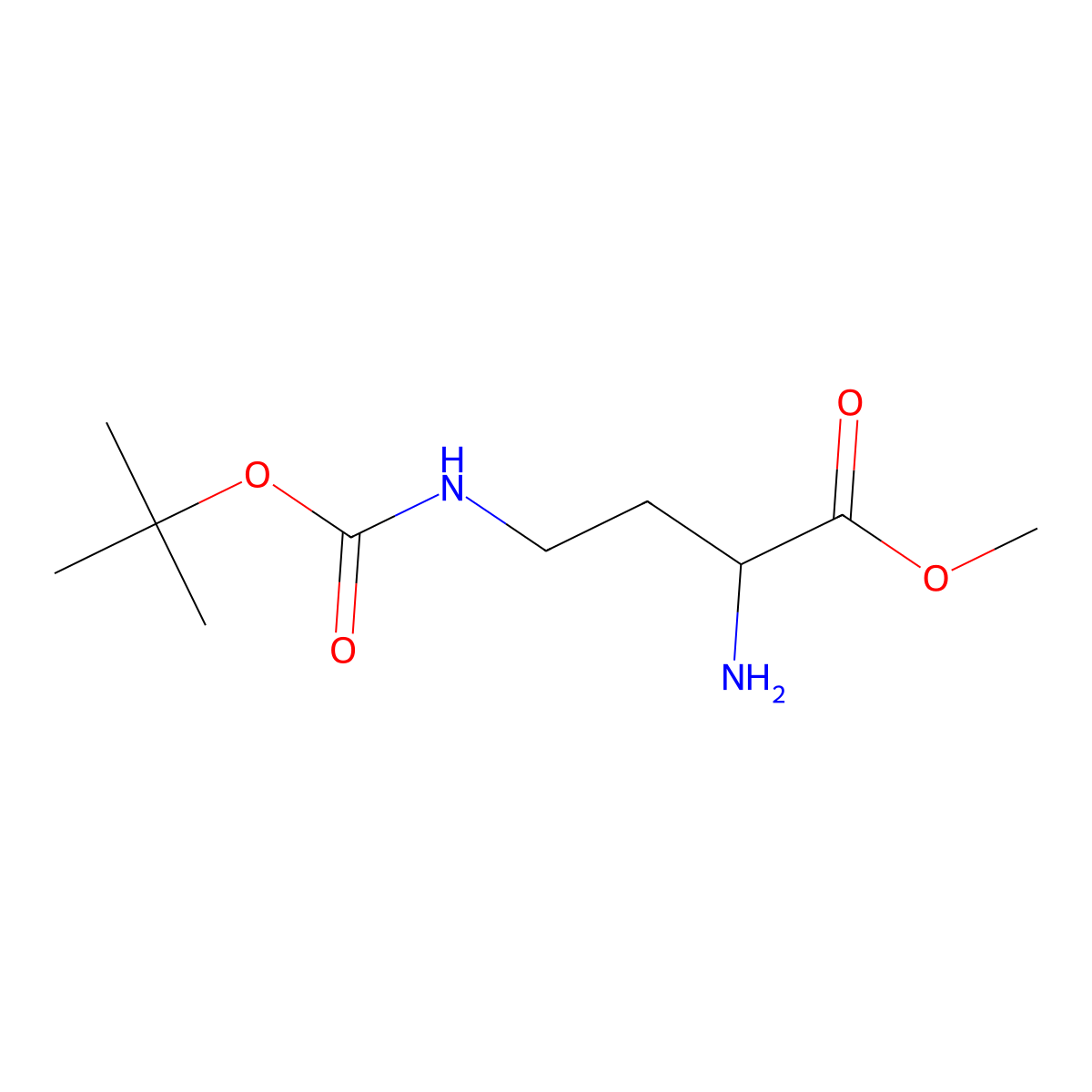 2-Amino-4-[[(1,1-dimethylethoxy)carbonyl]amino]butanoic acid methyl ester molecular structure, CAS 1779448-15-5