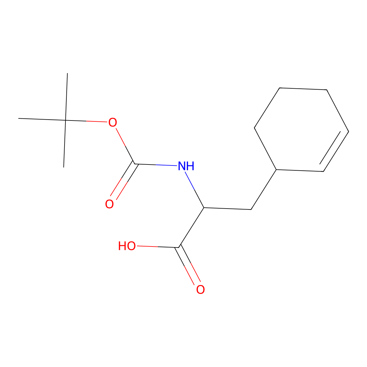 2-{[(Tert-butoxy)carbonyl]amino}-3-(cyclohex-2-en-1-yl)propanoic acid molecular structure, CAS 1779467-87-6