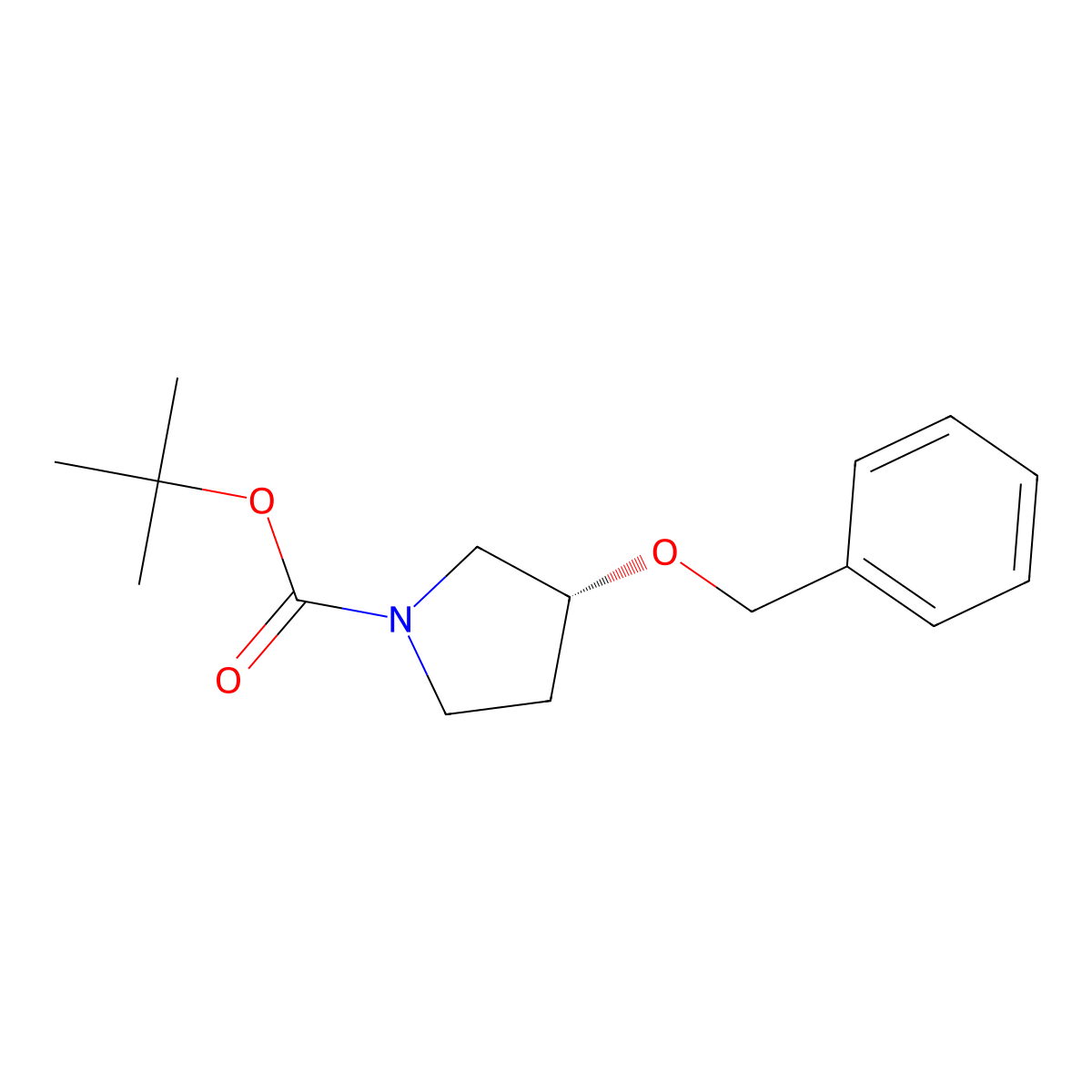 (R)-tert-Butyl 3-(Benzyloxy)pyrrolidine-1-carboxylate molecular structure, CAS 177947-67-0