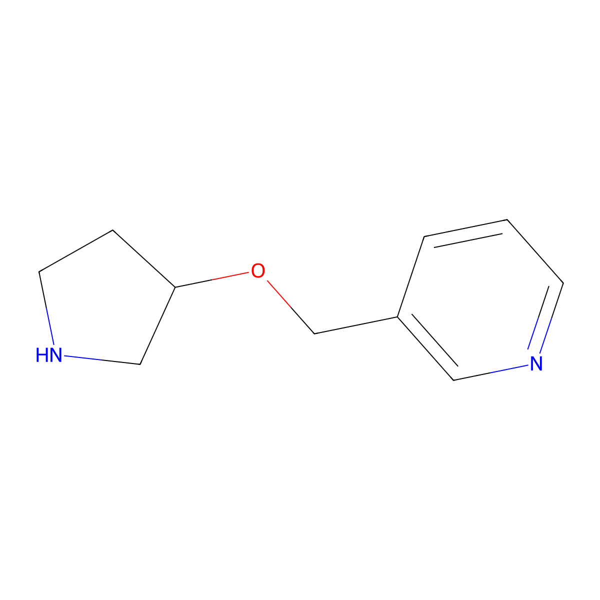 3-{[(3R)-pyrrolidin-3-yloxy]methyl}pyridine molecular structure, CAS 177947-74-9