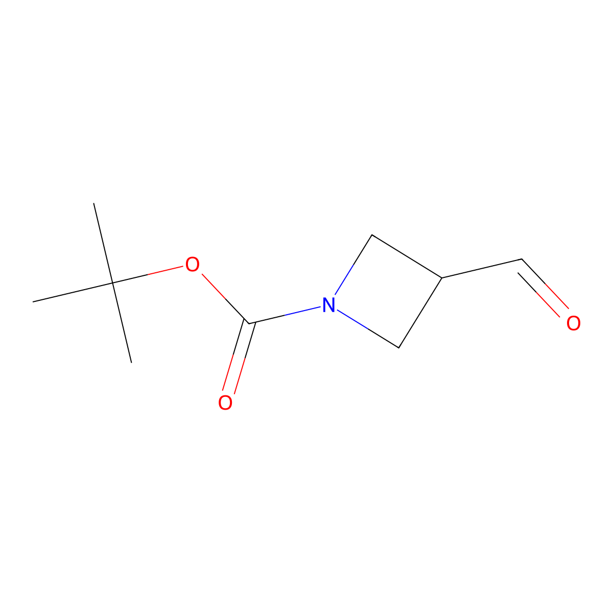 Tert-butyl 3-formylazetidine-1-carboxylate molecular structure, CAS 177947-96-5
