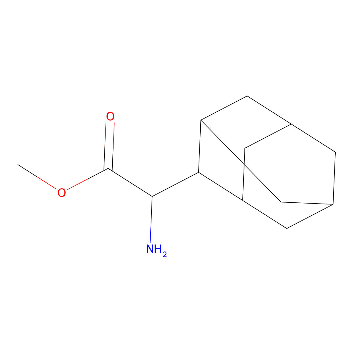 Methyl 2-(adamantan-2-yl)-2-aminoacetate molecular structure, CAS 1779481-32-1