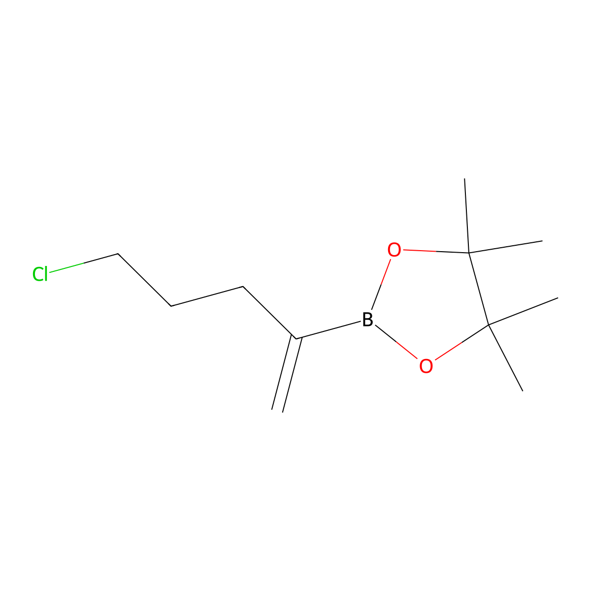 2-(5-Chloropent-1-en-2-yl)-4,4,5,5-tetramethyl-1,3,2-dioxaborolane molecular structure, CAS 177949-91-6