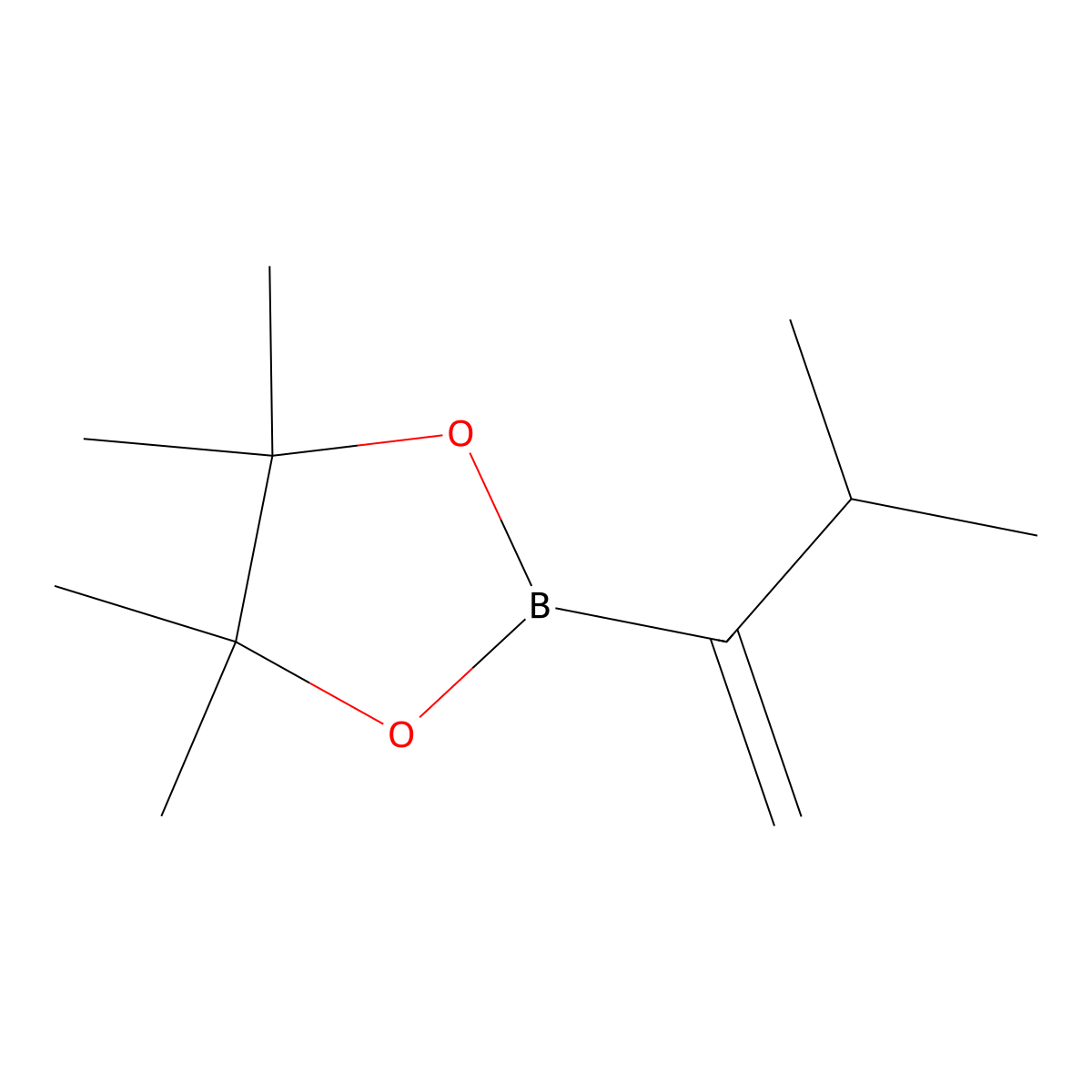 4,4,5,5-Tetramethyl-2-(3-methylbut-1-en-2-yl)-1,3,2-dioxaborolane molecular structure, CAS 177949-93-8