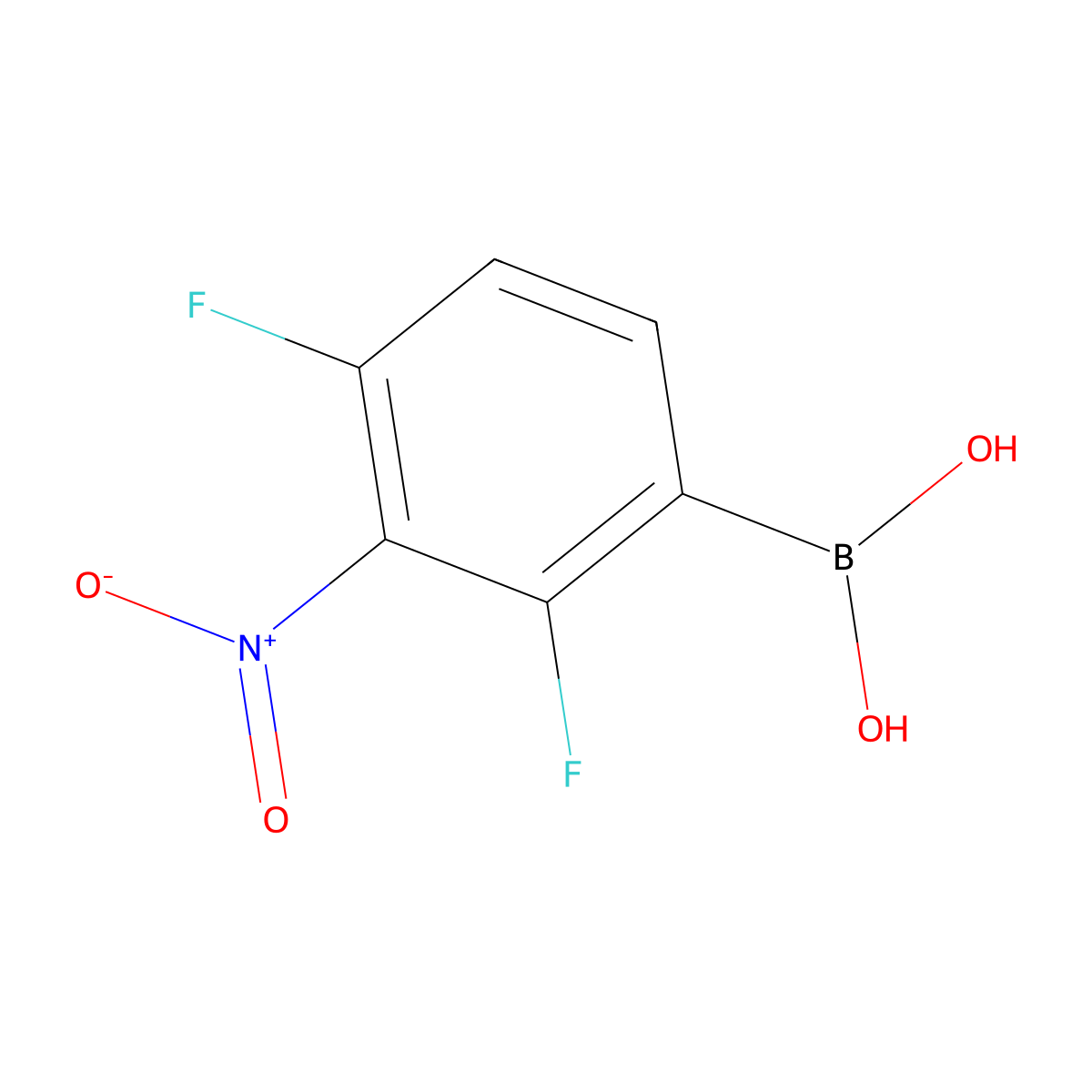2,4-Difluoro-3-nitrophenylboronic acid molecular structure, CAS 1779496-54-6