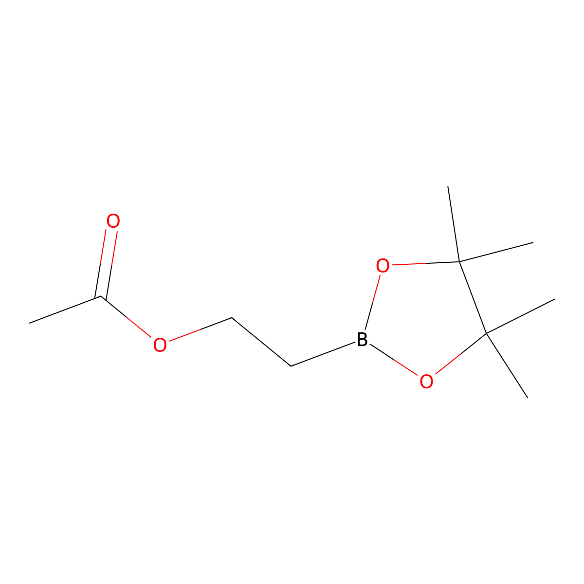 2-(4,4,5,5-Tetramethyl-1,3,2-dioxaborolan-2-yl)ethyl acetate molecular structure, CAS 177950-06-0