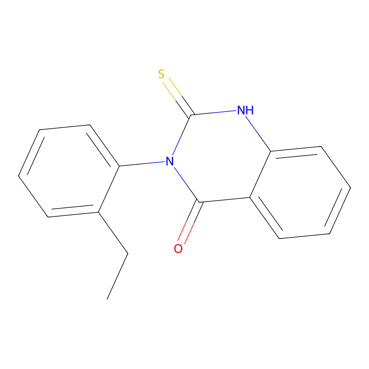 3-(2-ethylphenyl)-2-mercaptoquinazolin-4(3H)-one molecular structure, CAS 177951-34-7