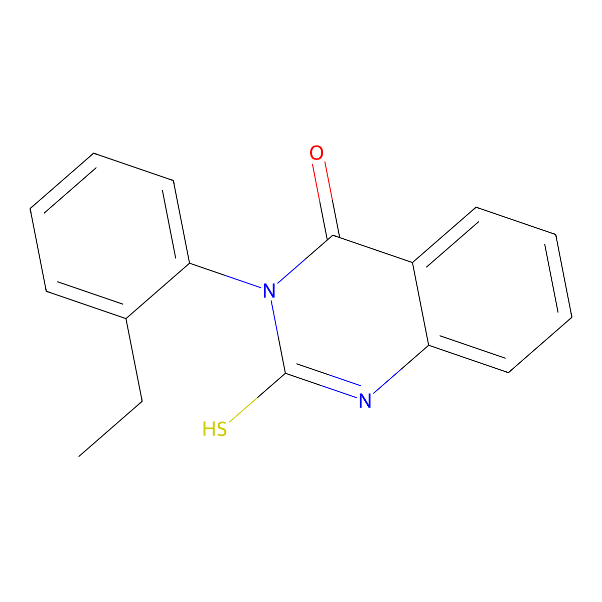 3-(2-ethylphenyl)-2-mercaptoquinazolin-4(3H)-one molecular structure, CAS 177951-34-7