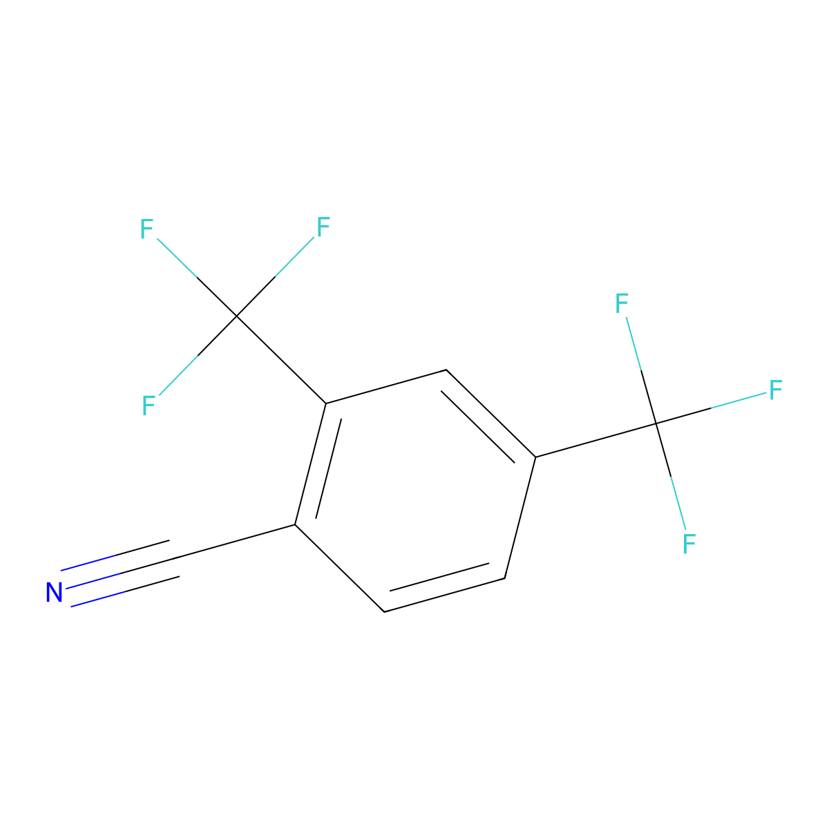 2,4-Bis(trifluoromethyl)benzonitrile molecular structure, CAS 177952-38-4