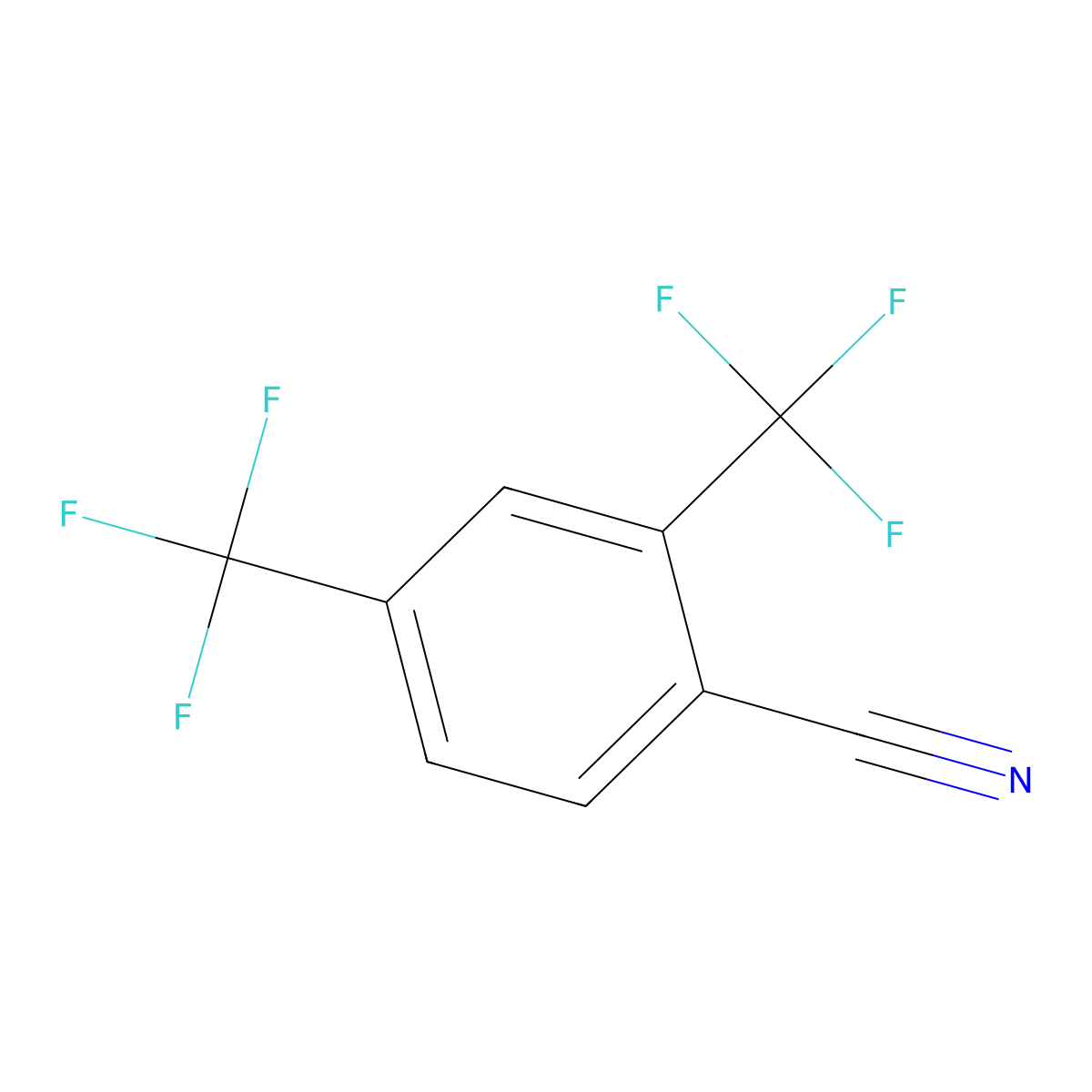 2,4-Bis(trifluoromethyl)benzonitrile molecular structure, CAS 177952-38-4