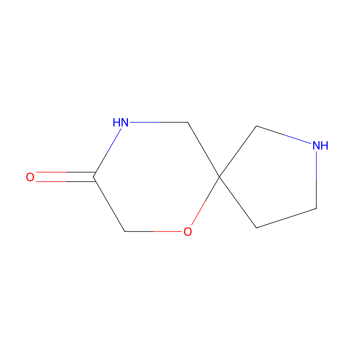 6-Oxa-2,9-diazaspiro[4.5]decan-8-one molecular structure, CAS 1779572-95-0