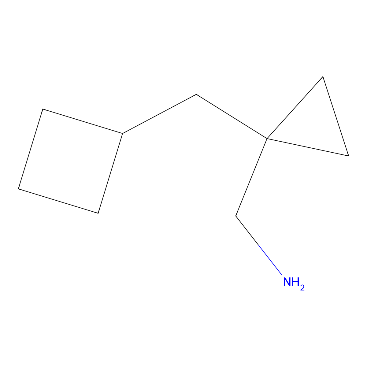 1-[1-(Cyclobutylmethyl)cyclopropyl]methanamine molecular structure, CAS 1779573-26-0