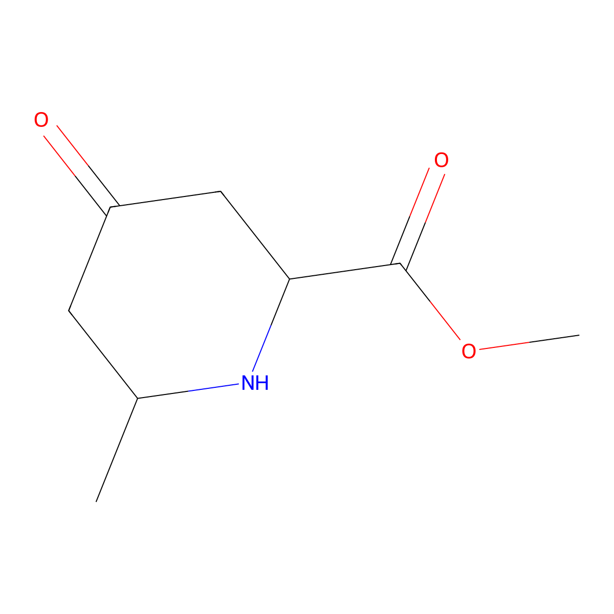 Methyl 6-methyl-4-oxopiperidine-2-carboxylate molecular structure, CAS 1779578-82-3
