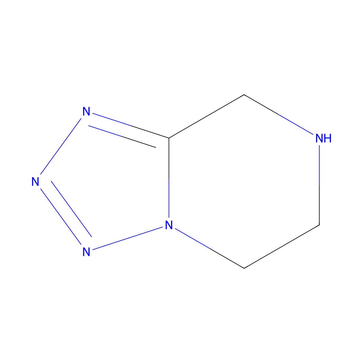 5,6,7,8-Tetrahydrotetrazolo(1,5-a)pyrazine molecular structure, CAS 17796-24-6