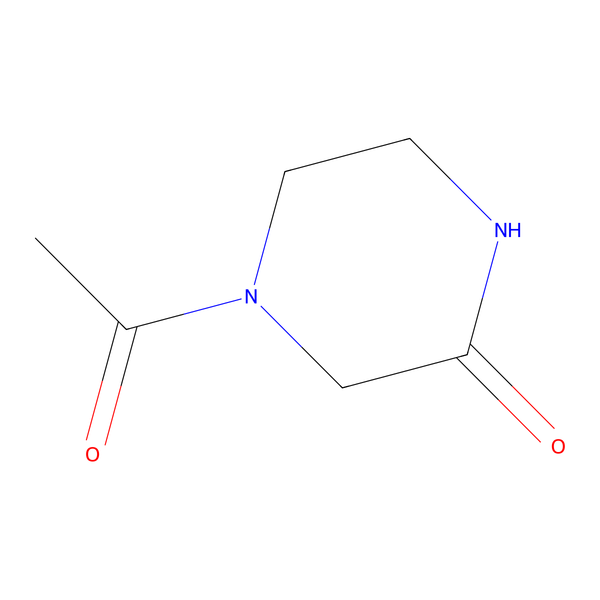 4-Acetyl-2-piperazinone molecular structure, CAS 17796-61-1