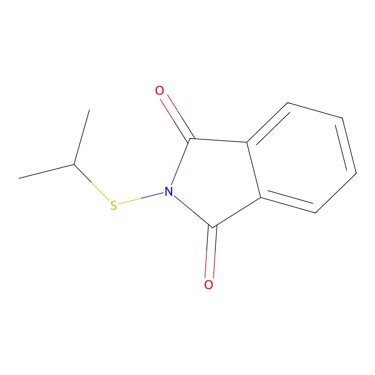 1H-Isoindole-1,3(2H)-dione, 2-[(1-methylethyl)thio]- molecular structure, CAS 17796-72-4