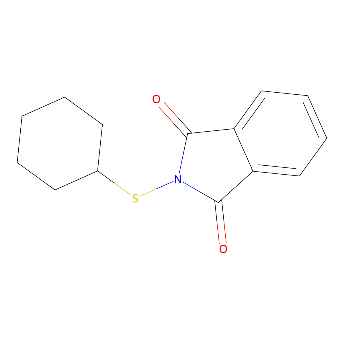 2-(Cyclohexylthio)-1H-isoindole-1,3(2H)-dione molecular structure, CAS 17796-82-6
