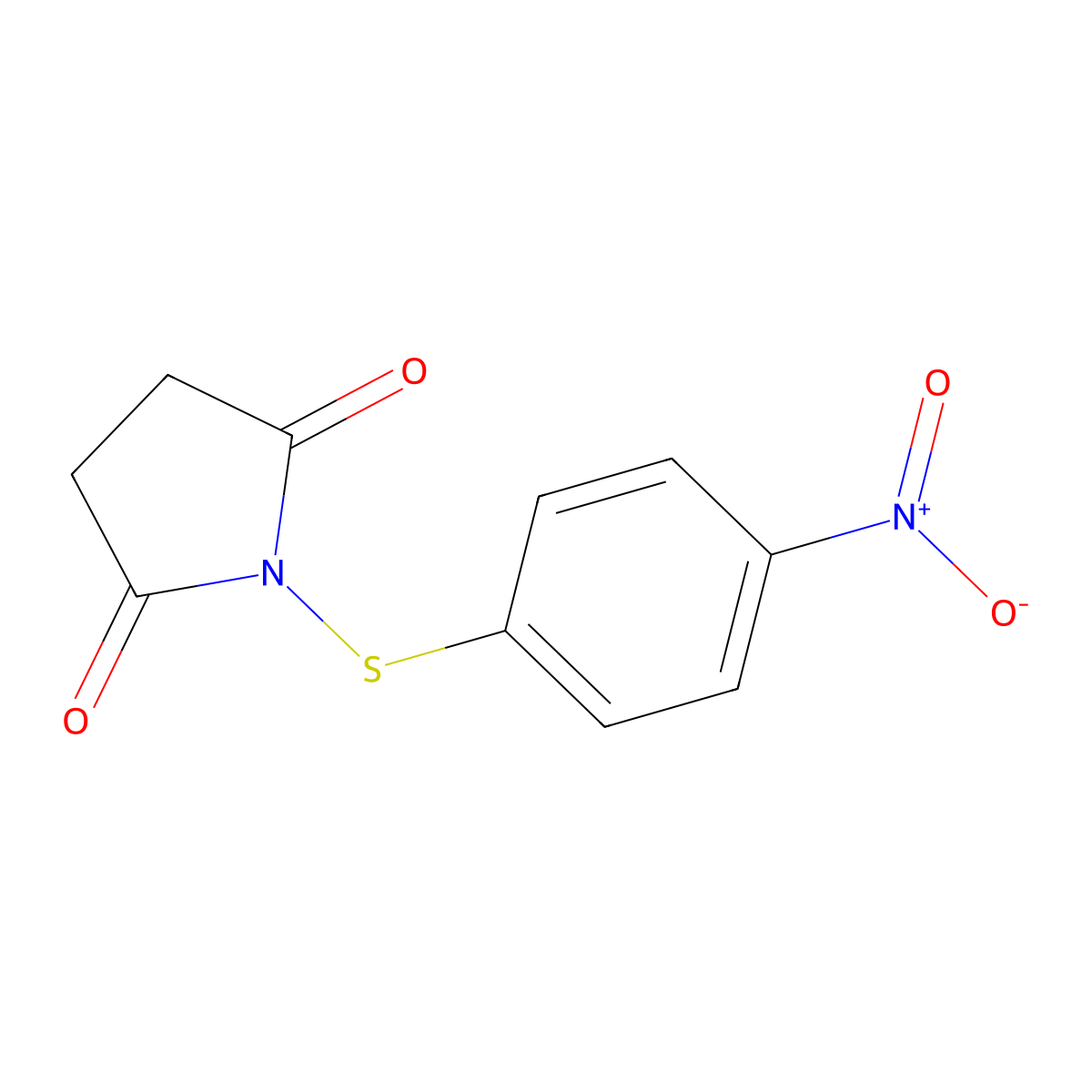 1-[(4-Nitrophenyl)sulfanyl]pyrrolidine-2,5-dione molecular structure, CAS 17796-89-3